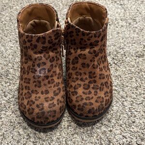 Cat & Jack Brown Leopard Print Kids Boots
